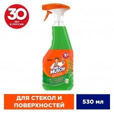 Мистер Мускул средство для стекол и поверхностей Утренняя роса (нашатырь) 500мл (триггер)